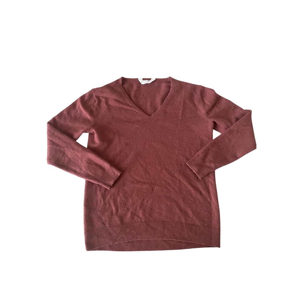 Everlane The Classic V In Cashmere Sweater Rust Rosewood Color | Size XS‎